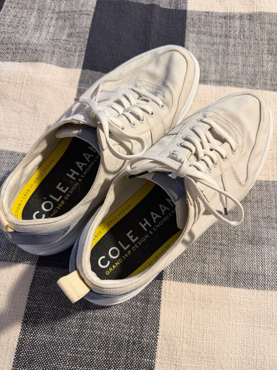 Cole Haan Other - Cole Haan Men’s Off-White Canvas Lace-Up Sneakers